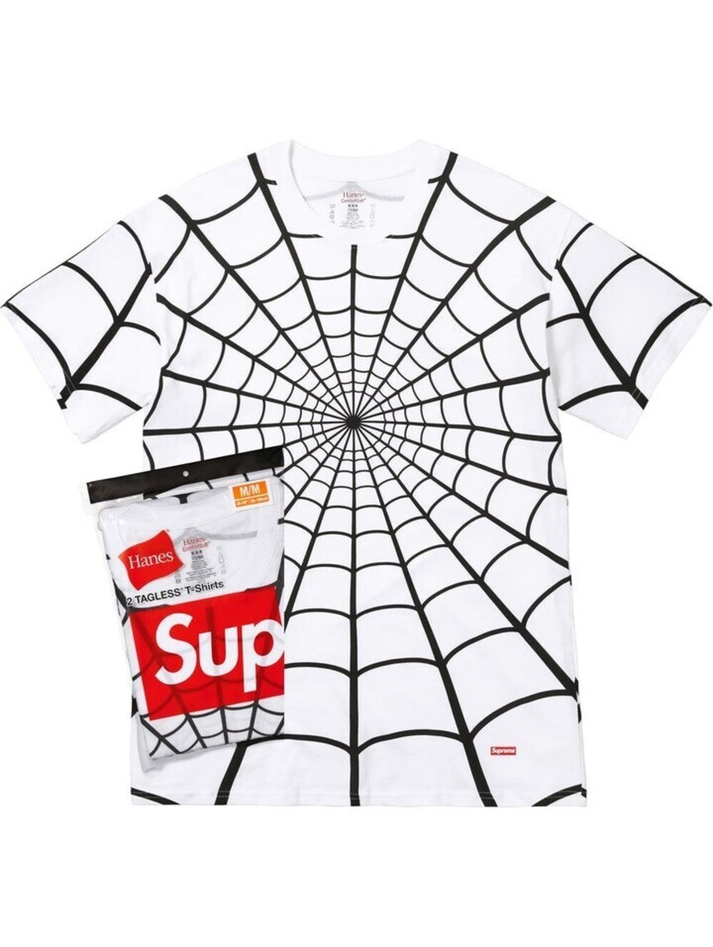 Supreme®/Hanes® Spider-Man Tagless Tees (2 Pack ) White XL 100% AUTHENTIC